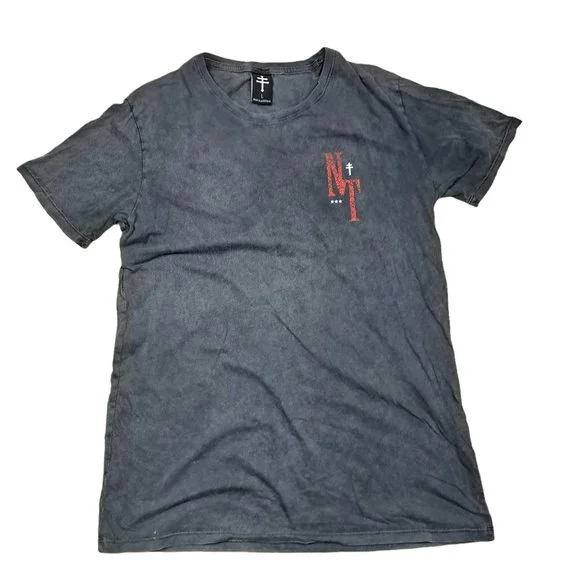No Tomorrow NTMRW Faded Black Casual T Shirt Mens Size L, Made in Australia - Picture 2 of 10